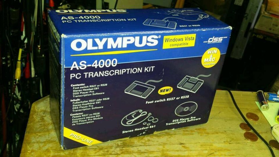 OLYMPUS AS-4000 PC Transcription KIT; NEU & OVP