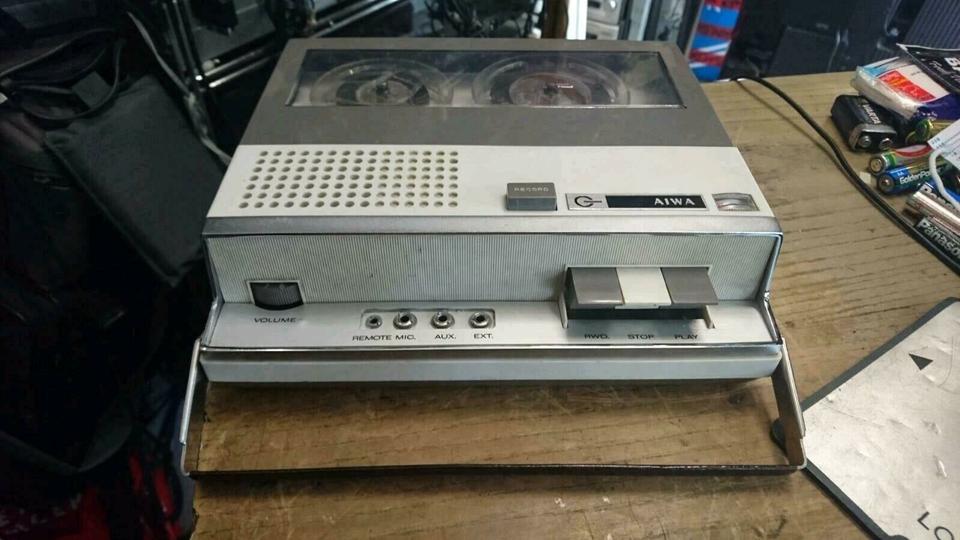 AIWA TP-703, kleines Tonbandgerät, Rücklauf geht schwach!!