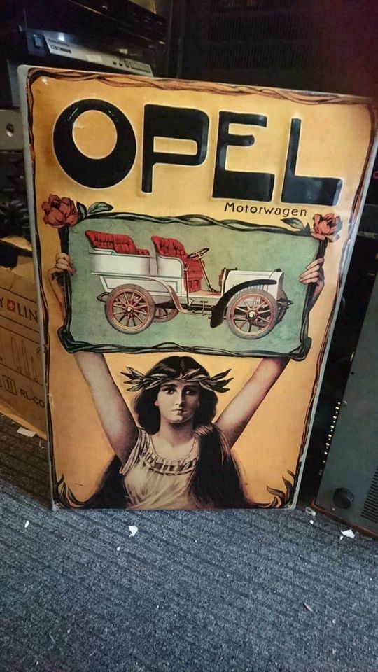 BLECHSCHILD OPEL Motorwagen, guter Zustand!