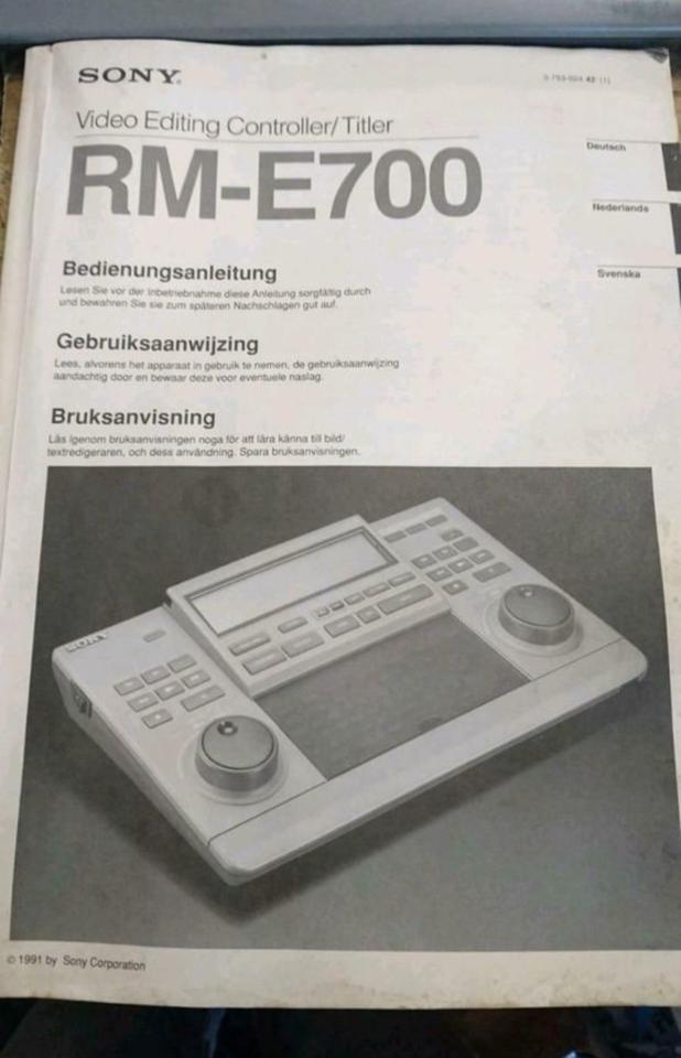 SONY RM-E700 Video Editing Controller/Titler, guter Zustand