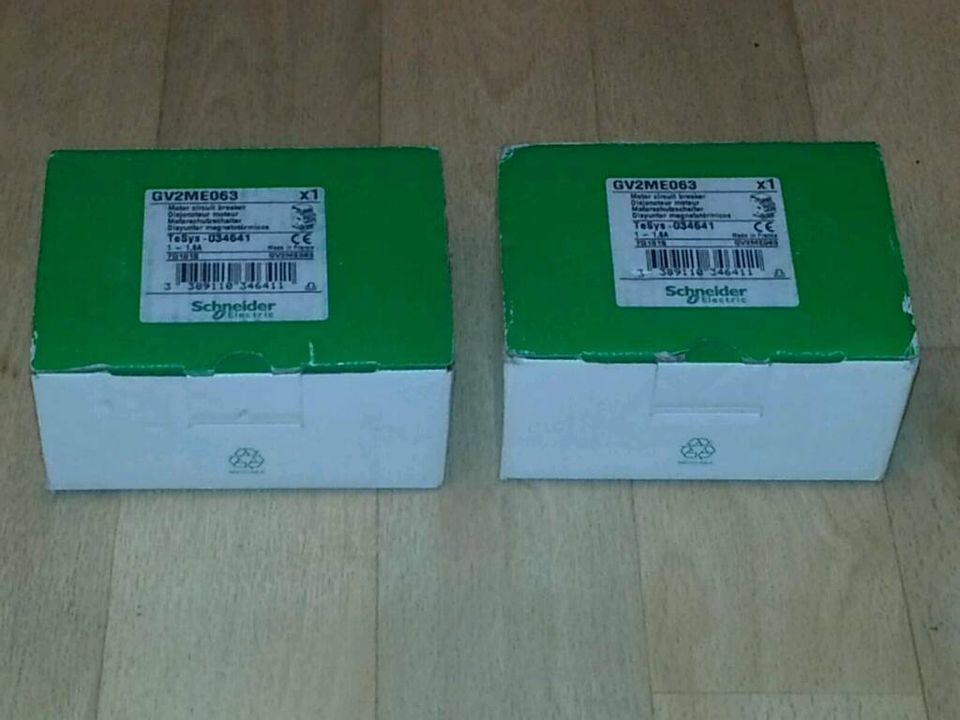 2x SCHNEIDER Electric GV2ME063,Motorschutzschalter, NEU & OVP!