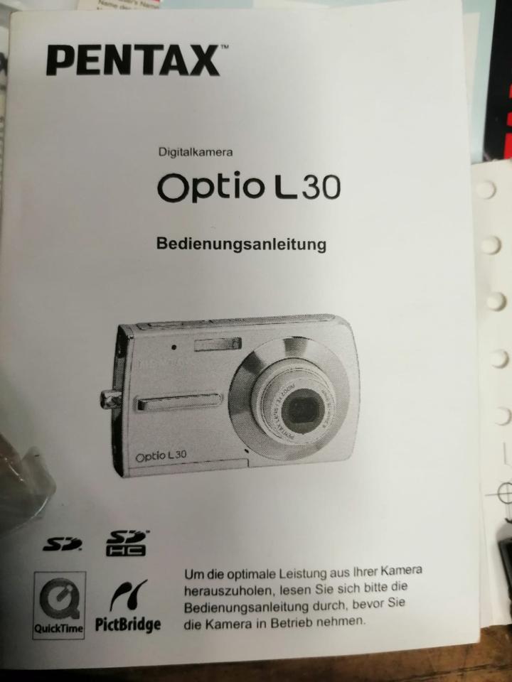 PENTAX Optio L30, Digital-Kamera mit Zubehör, sehr guter Zustand!
