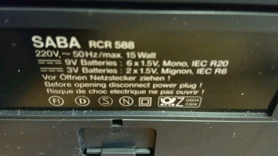 SABA RCR 588, Doppelcassetten-Recorder, NEU & ORIGINALVERPACKT!