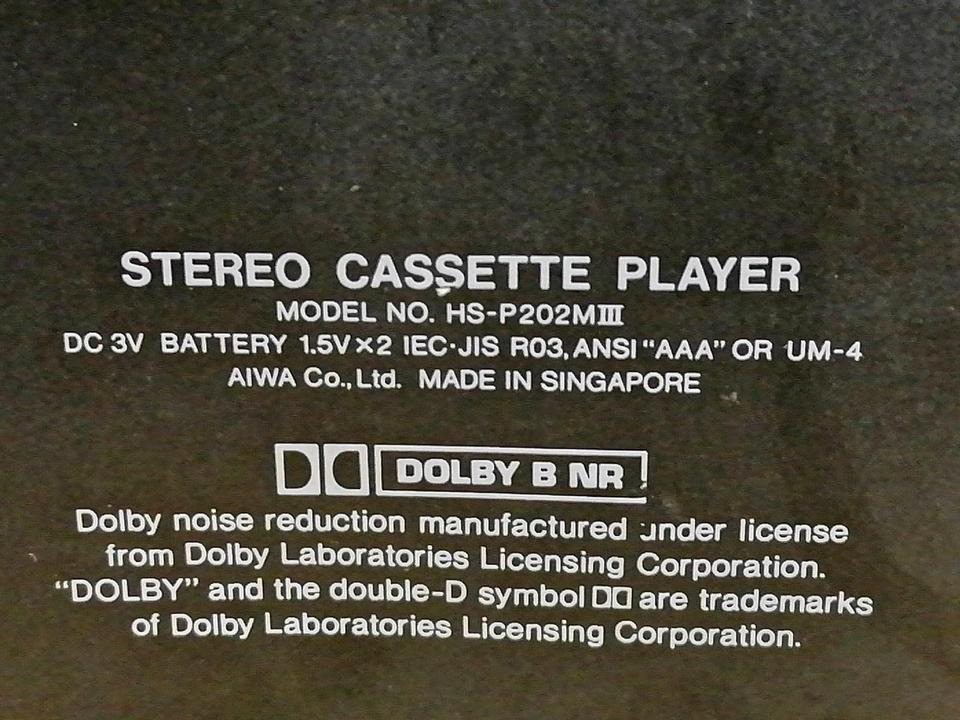 AIWA HS-P202MIII, Walkman mit Original-Adapter!!