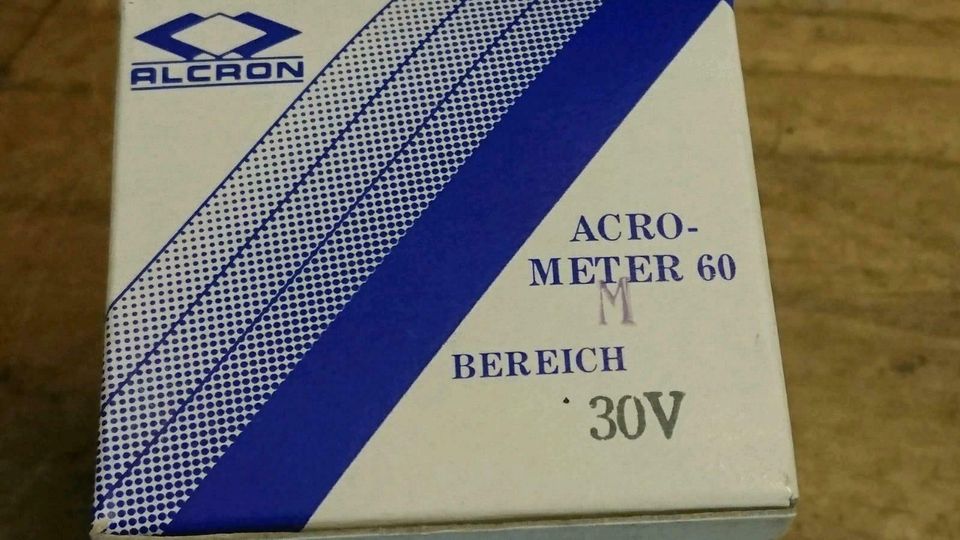 ALCRON-ACROMETER 60, Drehspuleinbaumeßinstrument, NEU & OVP!