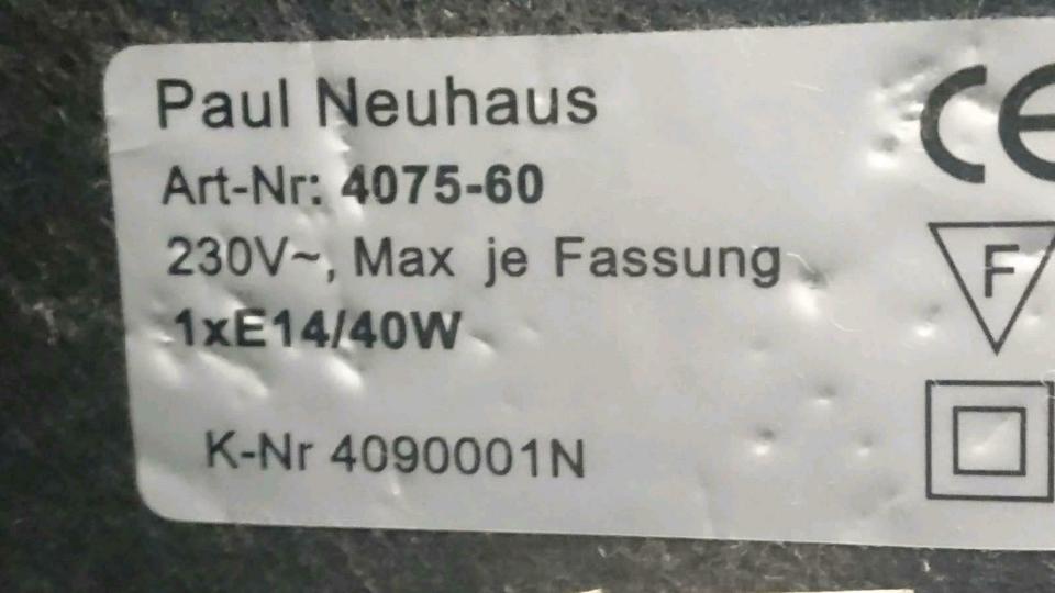 Tischlampe "Paul Neuhaus" Touch-Dimmer, mit Leuchtmittel