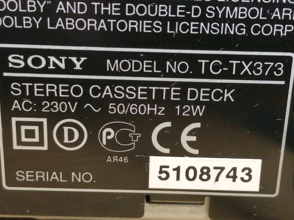SONY TC-TX373, Stereo Cassetten-Deck, guter Zustand!!