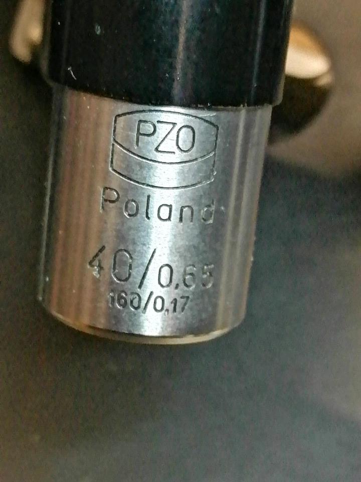 MIKROSKOP PZ0 WARSZAWA S72 25537, Lampe mit Kabel FEHLT!!