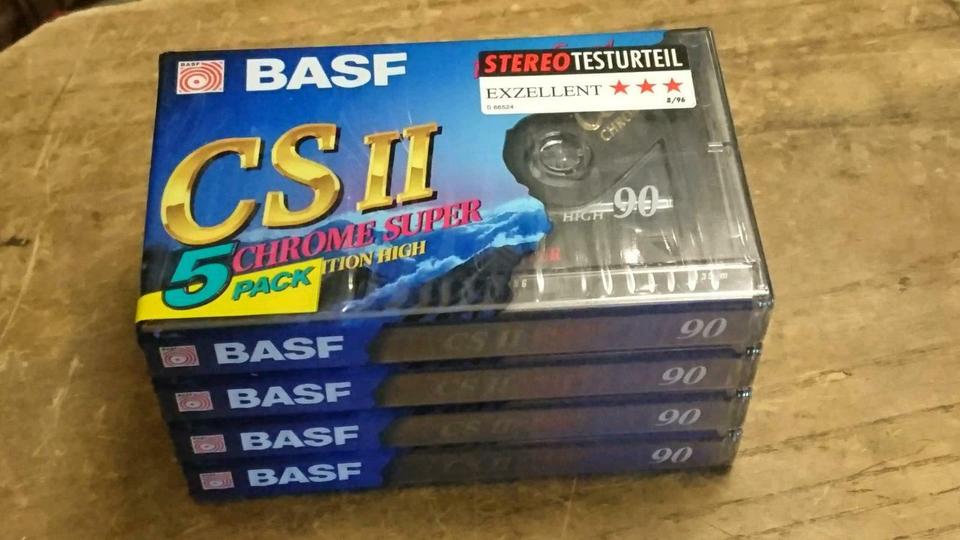 5 verschiedene Audio-Cassetten von BASF, NEU & OVP!!