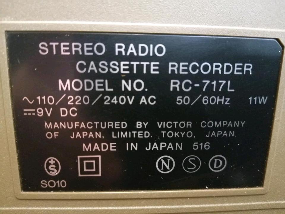 JVC RC-717L, Radio-Cassetten-Recorder, guter Zustand!!