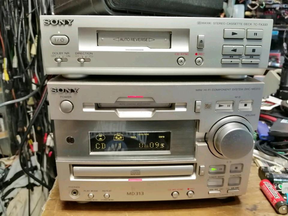 SONY HCD-MD313 CD Receiver und TC-TX333 Cassetten-Deck!!