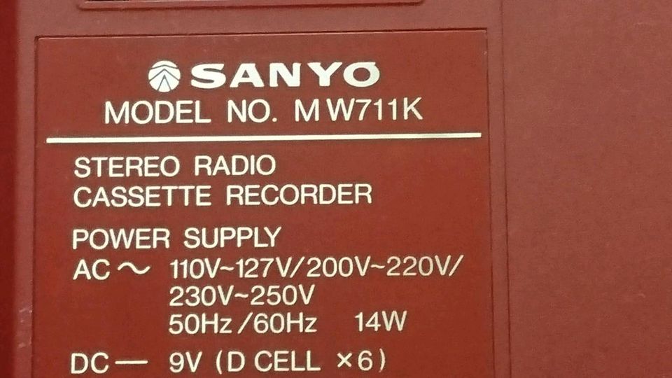 SANYO MW711K, Doppelcassetten-Radio-Recorder, DEFEKT!!