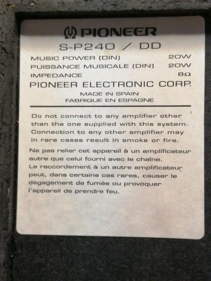 PIONEER S-P240/DDR, 2 Boxen, guter Zustand!!!