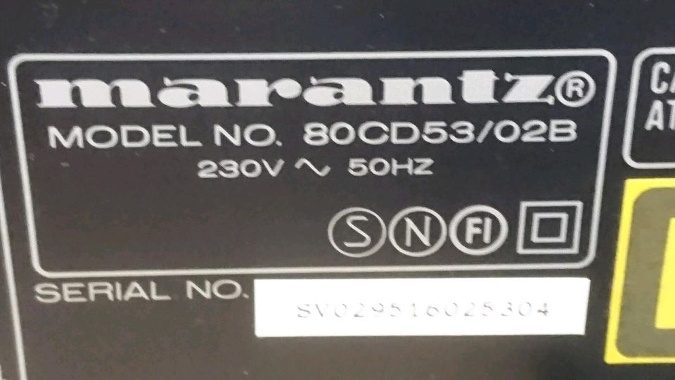 MARANTZ 80CD53/02B, CD-Player, DEFEKT!!!