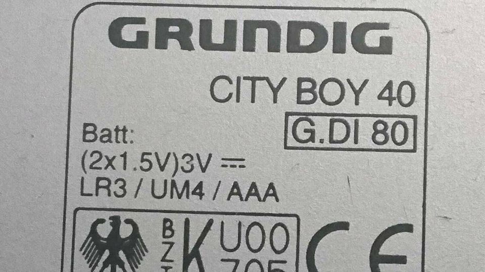 GRUNDIG City Boy 40, Mini-Radio, guter Zustand!