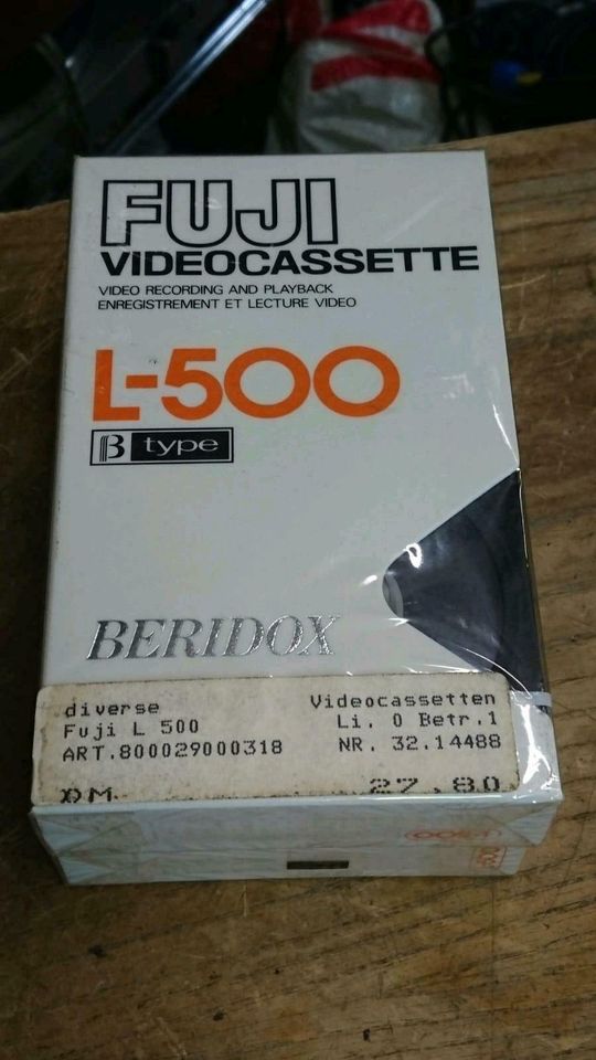 2x FUJI L 500 Btype für BETAMAX, Videocassetten, NEU & OVP!