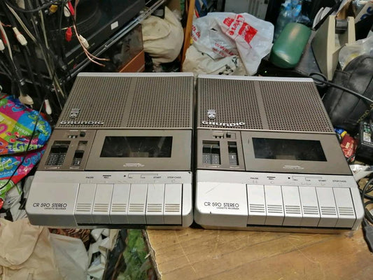 2 GRUNDIG CR590, Cassetten-Recorder, etwas DEFEKT!!!
