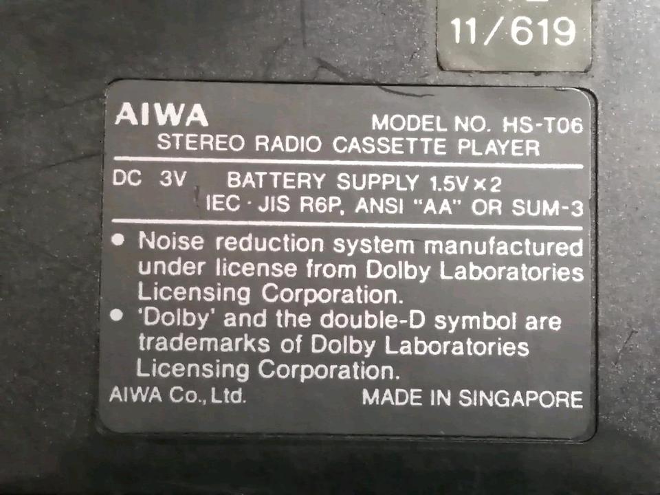 AIWA HS-T06, Walkman mit Radio, DEFEKT!!!
