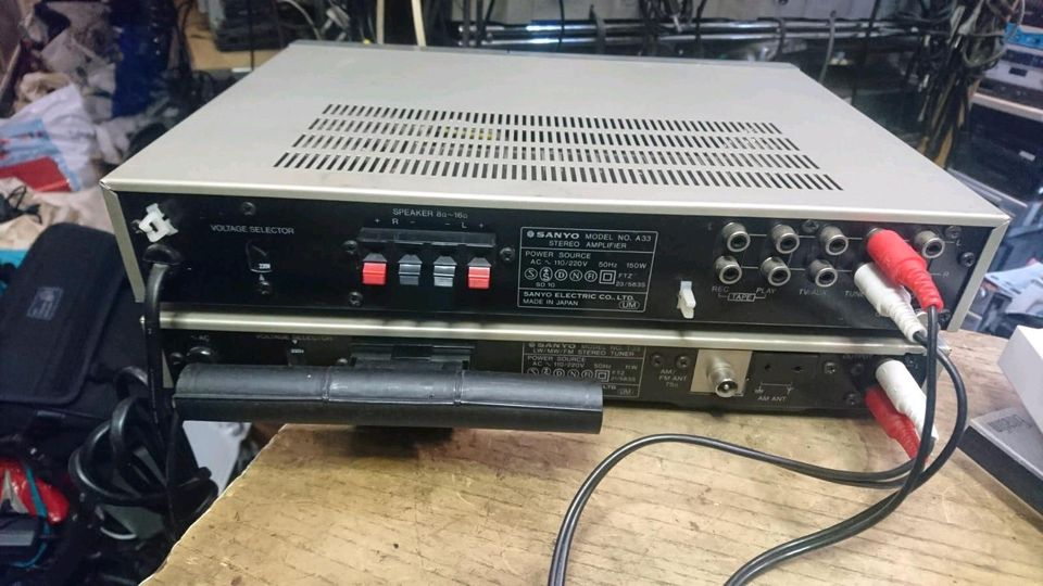 SANYO A33 Stereo Amplifier + SANYO T33 Stereo Tuner