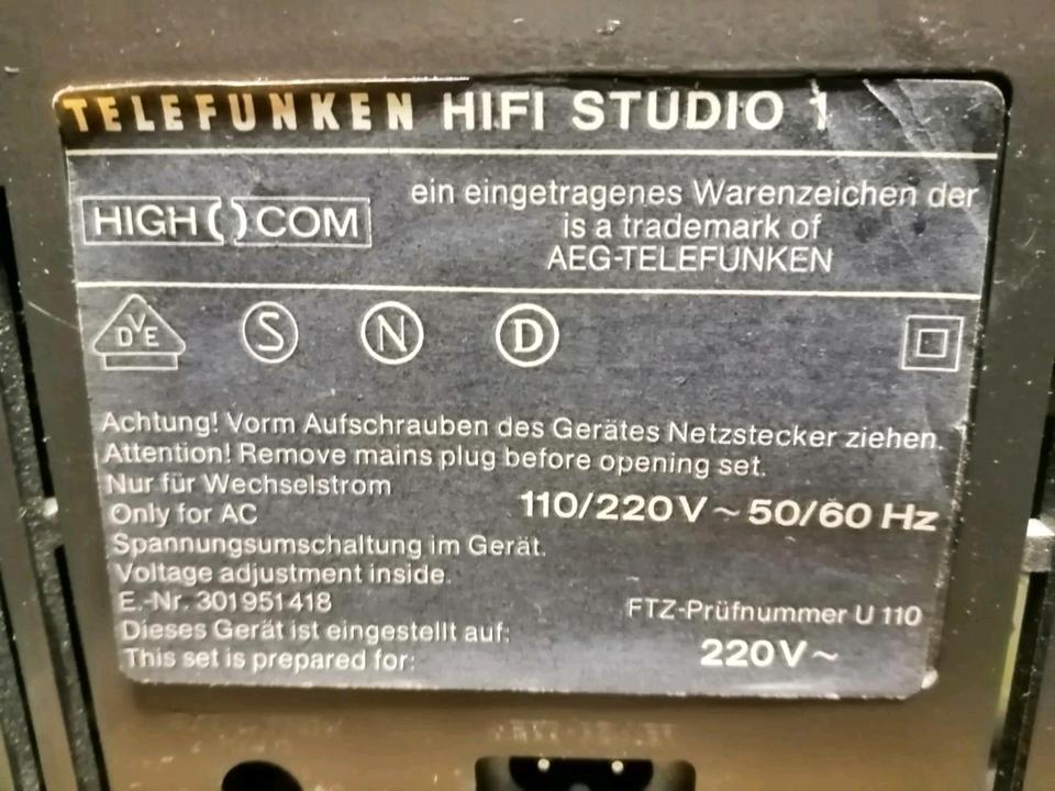 TELEFUNKEN HIFI Studio 1, Radio-Cassetten-Recorder, OHNE Boxen!!