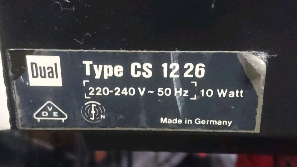 DUAL Type CS 1226 Plattenspieler + SHURE M75 Nadelsystem!!!