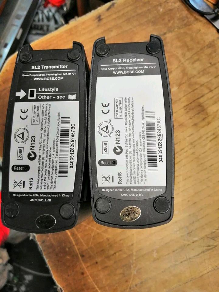 BOSE SL2 wireless Receiver + SL2 wireless Transmitter, 2 Adapter!