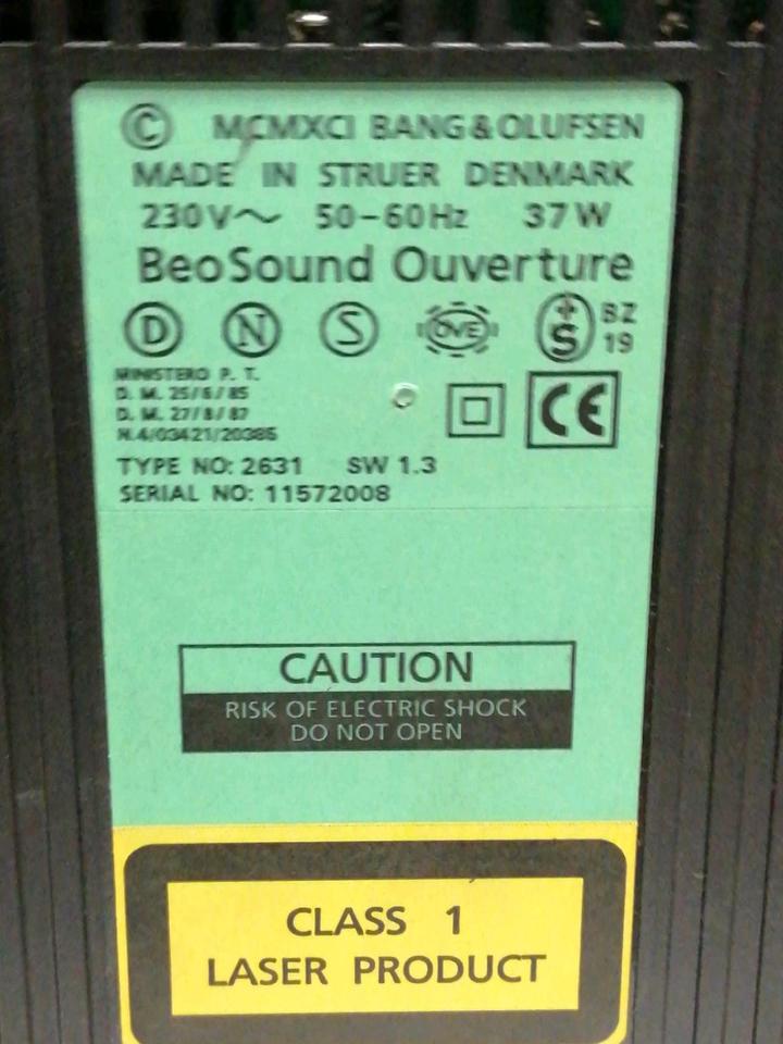 BANG & OLUFSEN BEOSOUND Ouverture, Type: 2631 SW 1.3