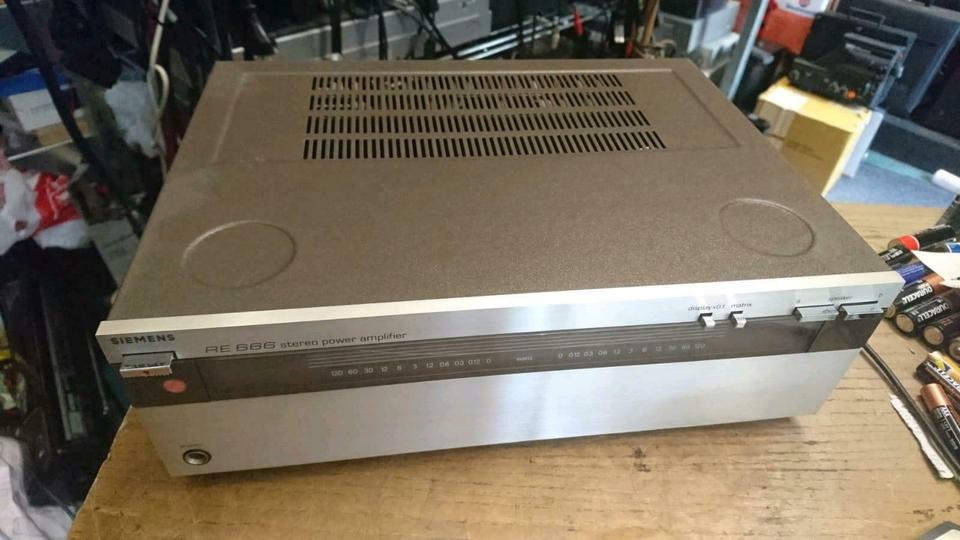 SIEMENS RE 666 Stereo Power Amplifier, guter Zustand!