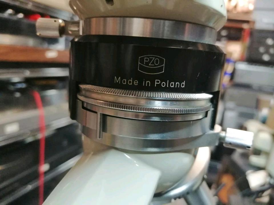 MIKROSKOP PZ0 WARSZAWA S72 25537, Lampe mit Kabel FEHLT!!