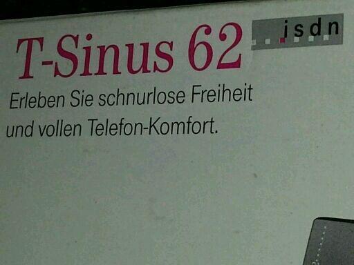 T-SINUS 62 (TELEKOM) schnurloses Telefon,ISDN, NEU & OVP!!