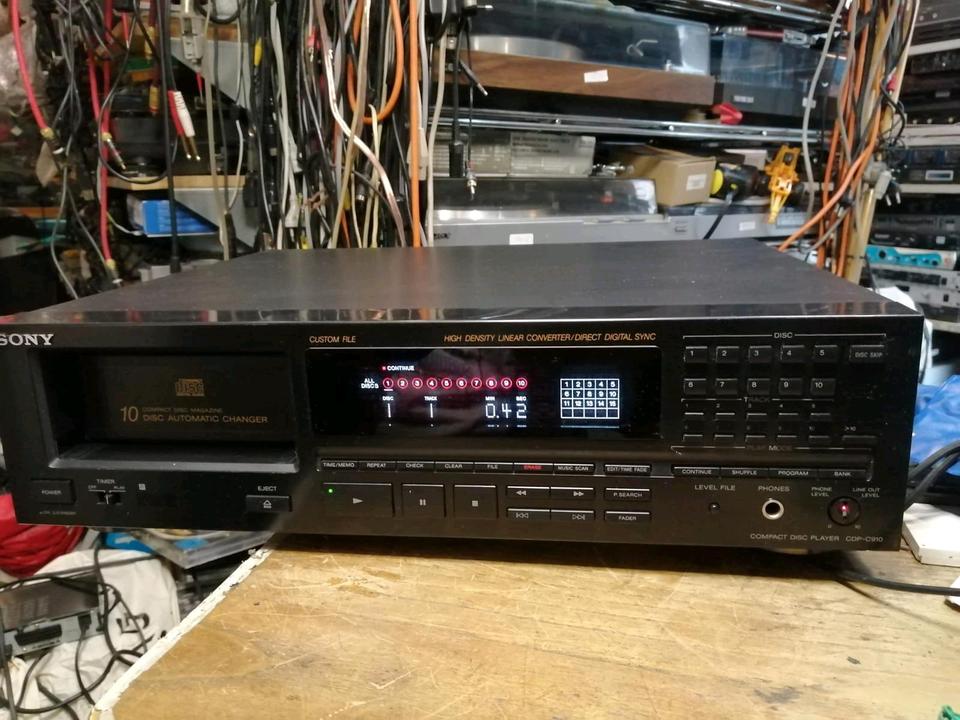 SONY CDP-C910, 10fach-Wechsler-CD-Player, guter Zustand!!!