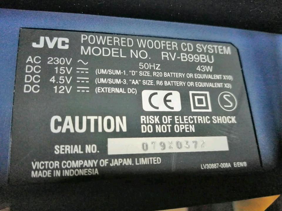 JVC RV-B99BU Ghettoblaster, etwas DEFEKT!!
