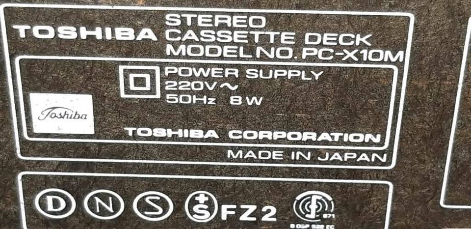 TOSHIBA PC-X10M, Stereo Cassetten-Deck, guter Zustand!