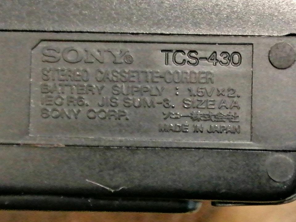 SONY TCS-430, Walkman/Diktiergerät, DEFEKT!!!