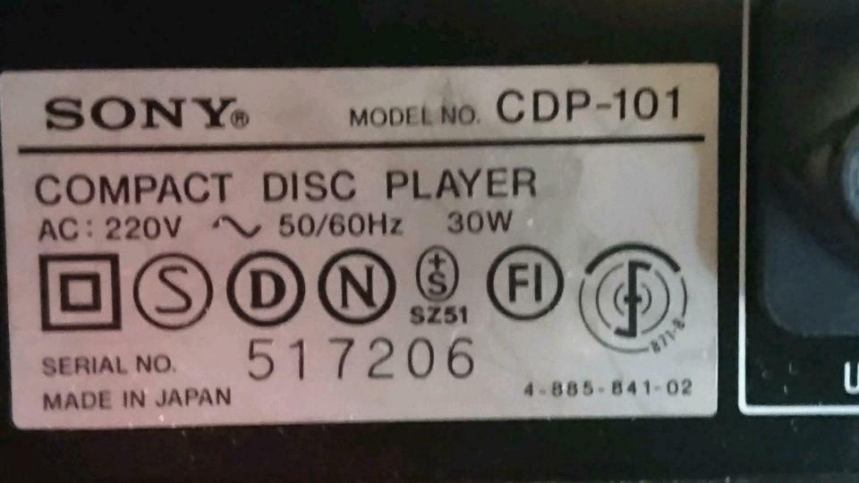 SONY CDP-101, CD-Player OHNE Fernbedienung, etwas DEFEKT!!