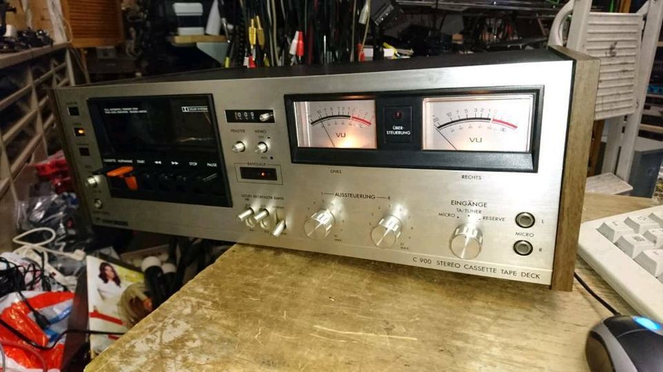 RANK ARENA C900, Stereo Cassette Tape Deck, Cassetten-Deck, Holzd