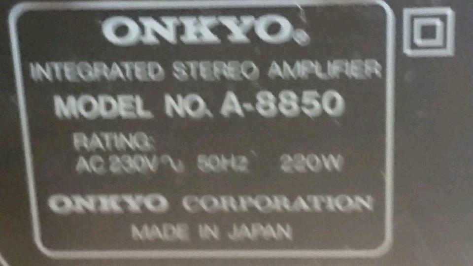 ONKYO NO. A-8850 Integrated Stereo Amplifier, guter Zustand!