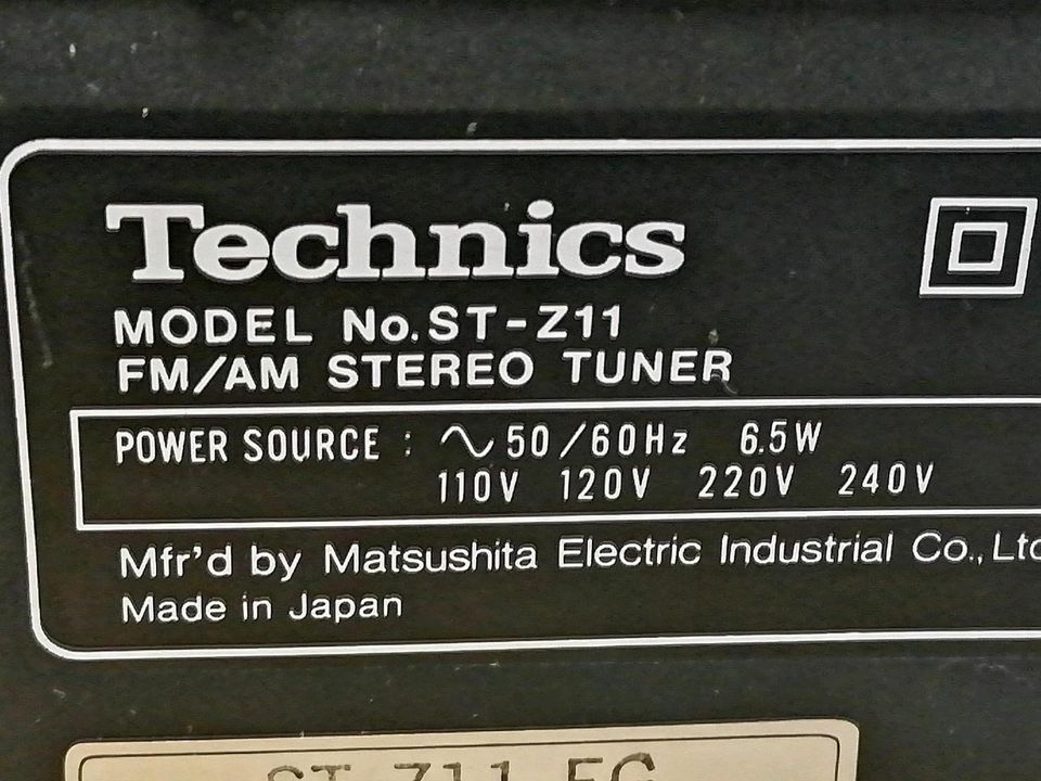 TECHNICS ST-Z11, FM-AM Stereo Tuner, guter Zustand!!!