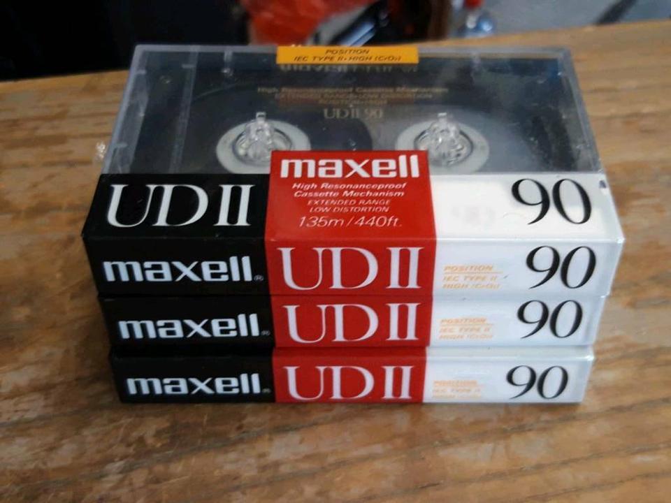 6 verschiedene MAXELL Audio-Cassetten, NEU & OVP