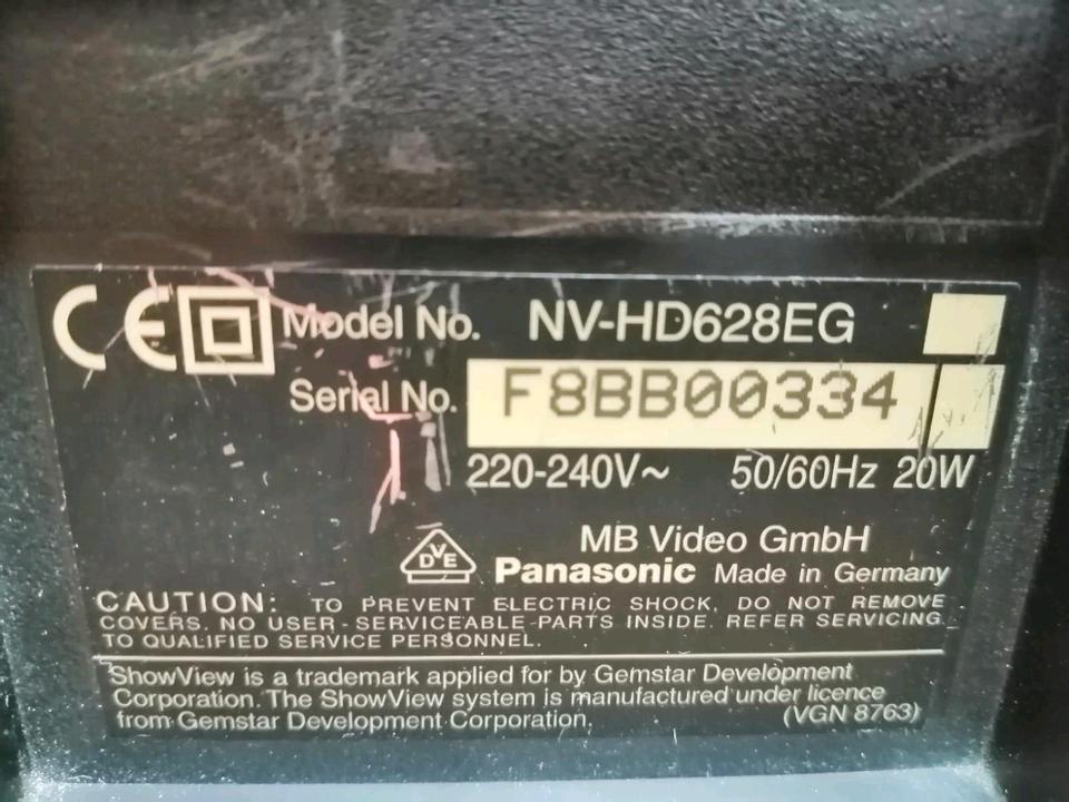 PANASONIC NV-HD628EG, Videorecorder mit Fernbedienung!!